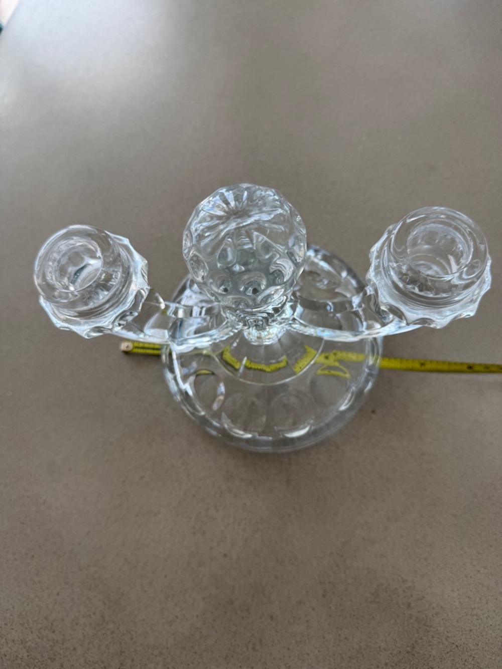 Vintage Heisey glass 2 light candlelabra - Picture 10 of 13